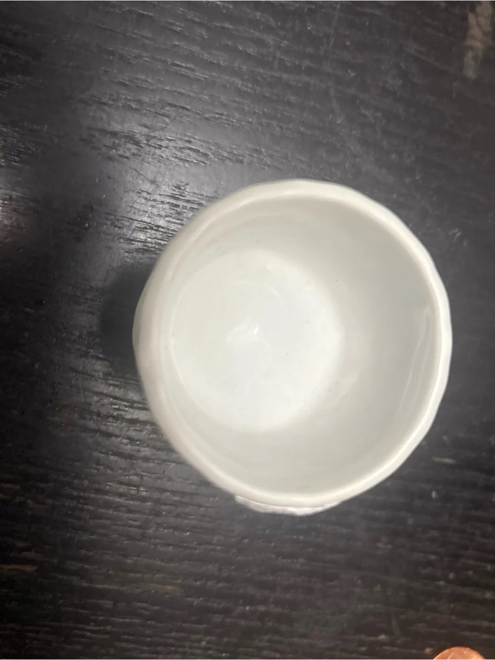 Pier 1 White Ceramic Egg Cup Pair